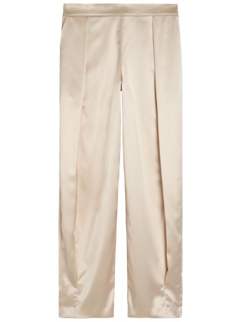 SIMKHAI Simkhai Faye Side-slit Satin Trousers