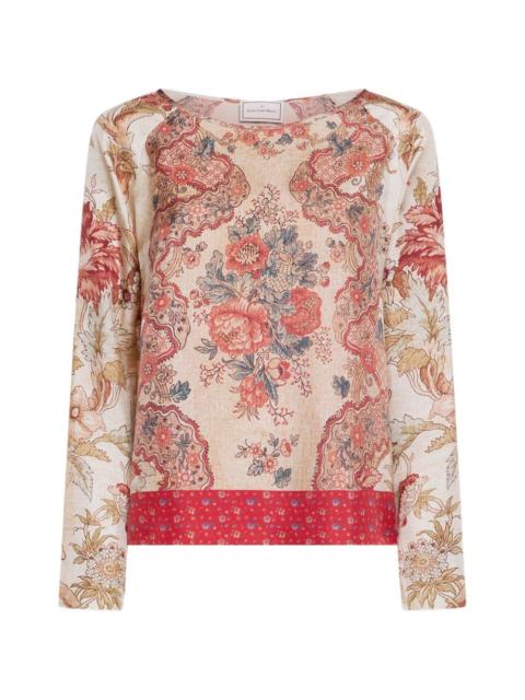 Pierre-Louis Mascia Aloe floral-longsleeve shirt
