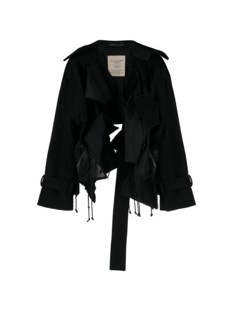 Yohji Yamamoto distressed cropped wool jacket