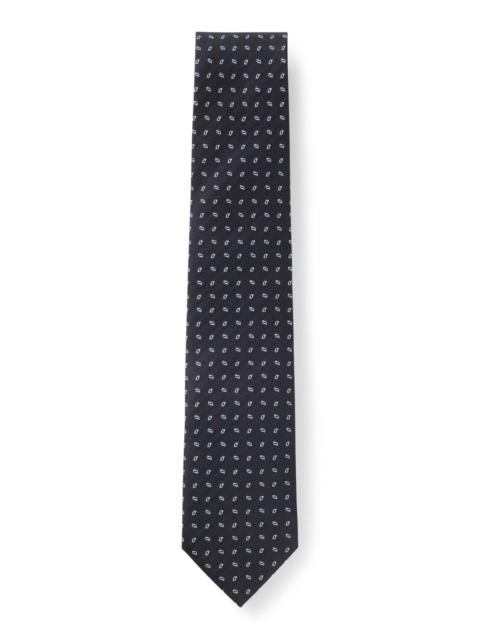 BOSS SILK-BLEND TIE WITH JACQUARD PATTERN