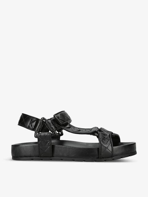 Bottega Veneta Trip brand-embossed leather sandals
