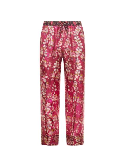 Pierre-Louis Mascia Aloe floral-pattern straight-leg trousers