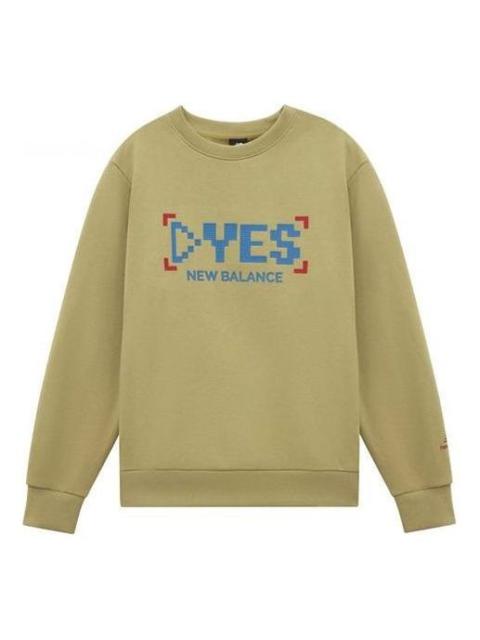 New Balance New Balance Casual Graphic Print Sweatshirt 'Yellow Blue' AMT11341-BEI