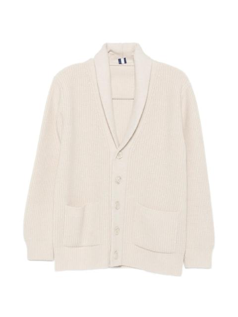 FEDELI Fedeli Ribbed-knit Shawl-collar Cardigan