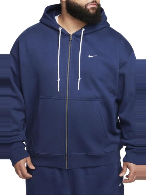 Solo Swoosh Zip Hoodie in Midnight Navy/White