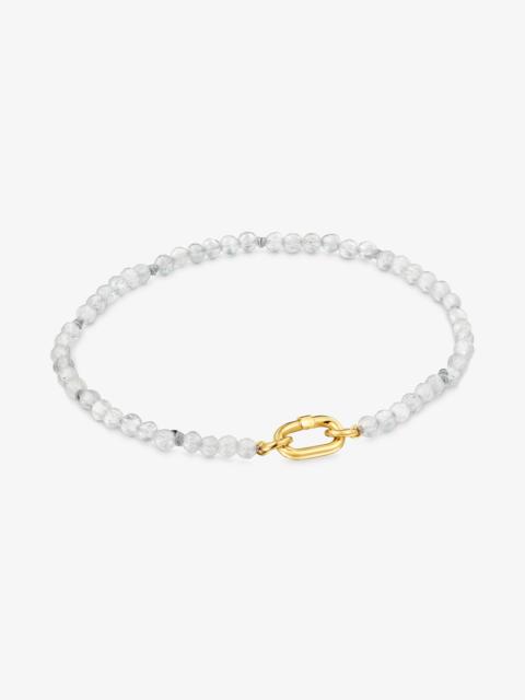 TOUS 18K solid gold Bracelet with labradorite Hold Oval