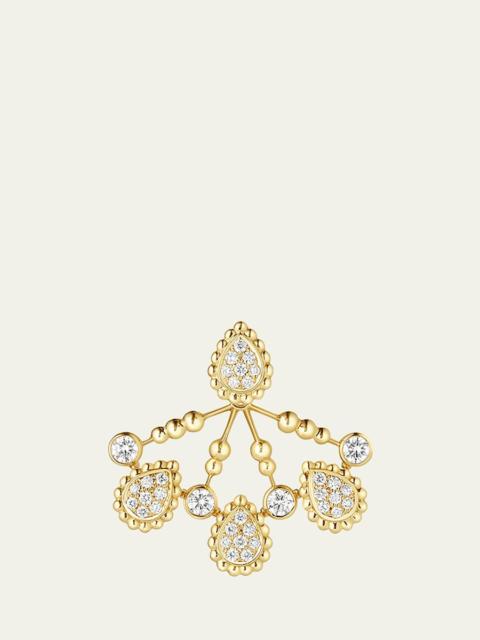 Boucheron Yellow Gold Serpent Boheme Stud Earring with Diamond Extra-Small Motif, Single