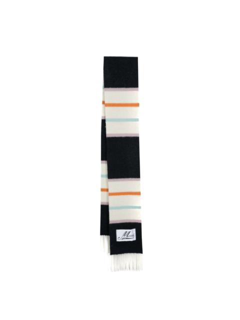 striped alpaca-blend scarf