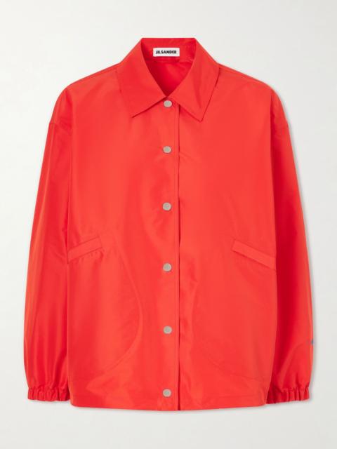 Jil Sander Logo-embossed shell jacket Red