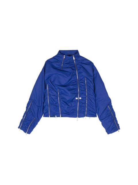 0803 zip-up seersucker jacket