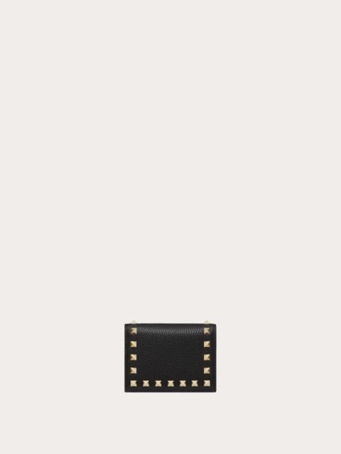 SMALL ROCKSTUD GRAINY CALFSKIN WALLET