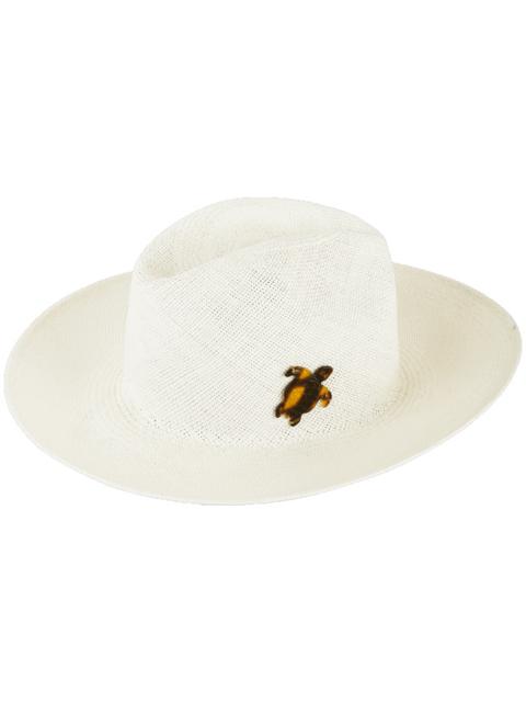 Women Natural straw hat solid
