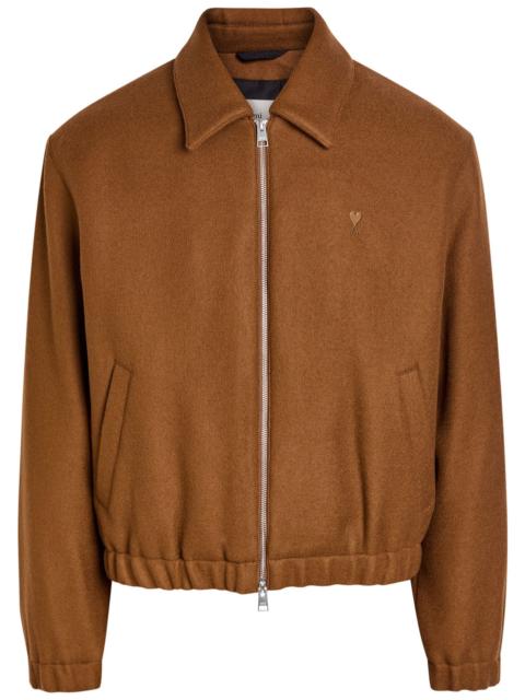 AMI Paris Ami Paris Logo-embroidered Wool Jacket