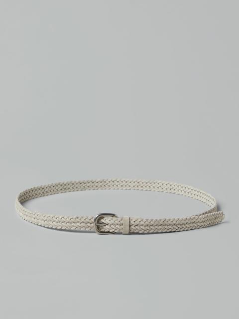 Braided suede belt