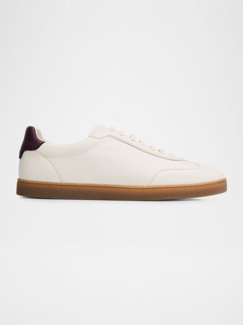 Brunello Cucinelli Men's Deerskin Leather T-Toe Sneakers