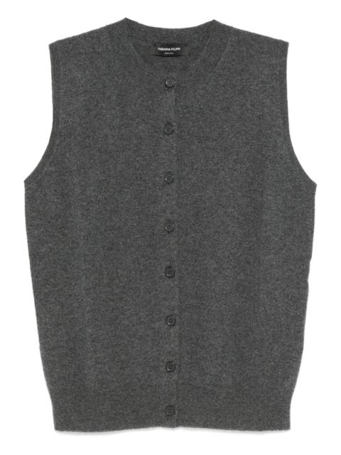FABIANA FILIPPI button-fastening sleeveless cardigan