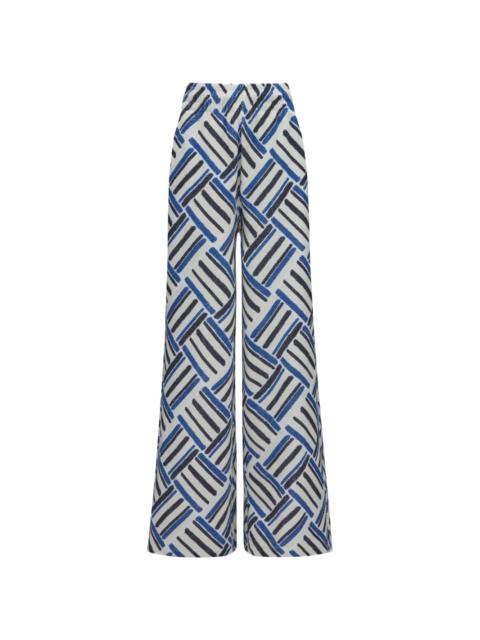 PERFECT MOMENT Eularia geometric-print cotton trousers