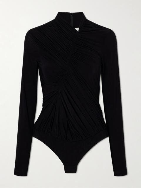 Stella McCartney Draped Crepe-jersey Bodysuit