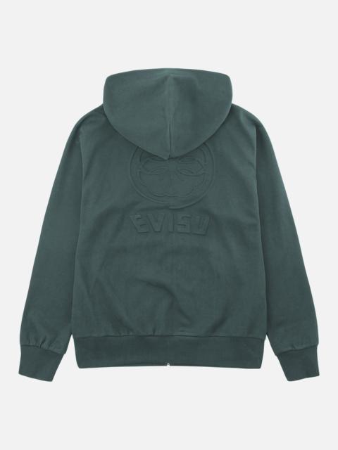 EVISU Emboss Kamon Logo Zip-Up Hoodie