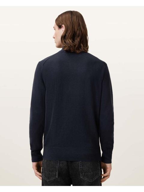 ALLSAINTS KILBURN ZIP FUNNEL NECK RAMSKULL SWEATER