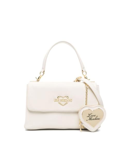 Moschino logo-lettering faux leather tote bag