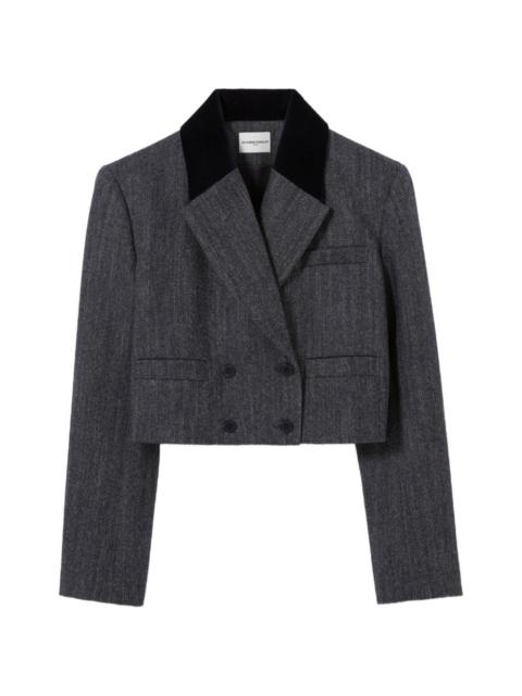 Claudie Pierlot herringbone-pattern cropped blazer