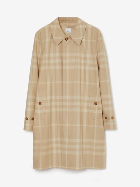 Burberry Check Cotton Gabardine Car Coat