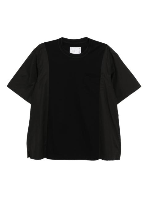 sacai Poplin Cotton Jersey T-Shirt