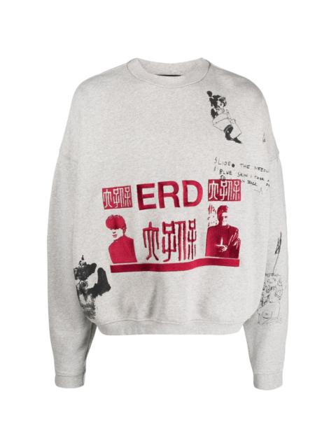 Enfants Riches Déprimés logo-embroidered cotton sweatshirt