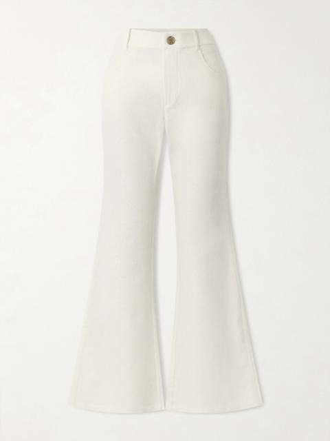 ALIX OF BOHEMIA Bunny Silk-twill Flared Pants