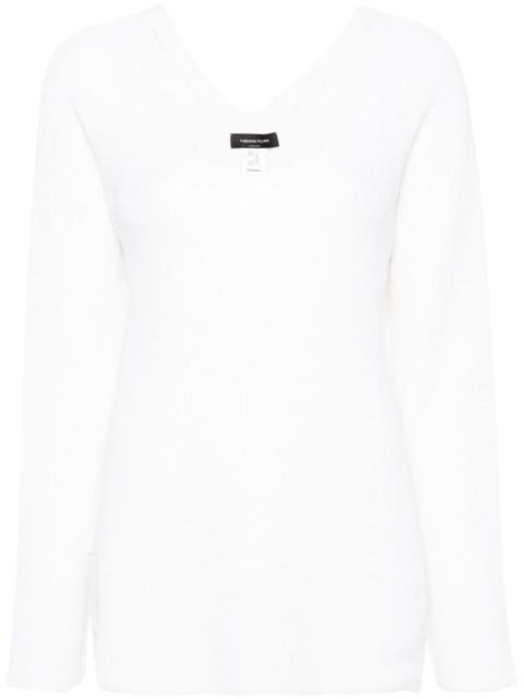 FABIANA FILIPPI U-neck ribbed-knit jumper