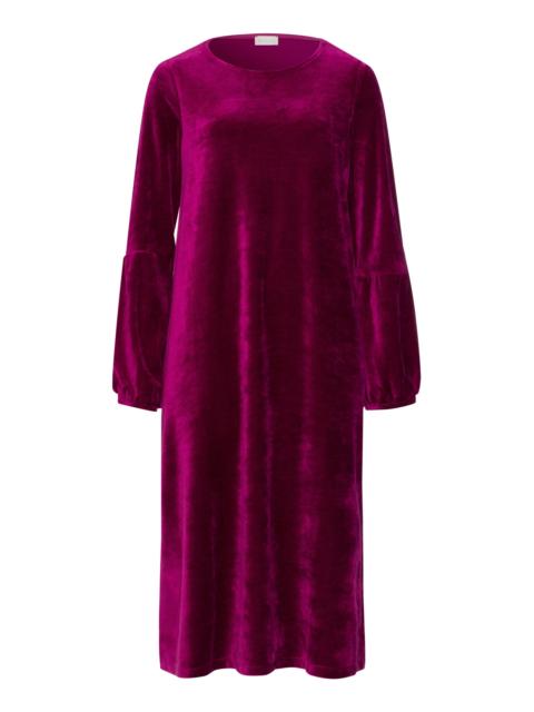 HANRO Favourites Round Neck Velvet Dress With Balloon Sleeves
