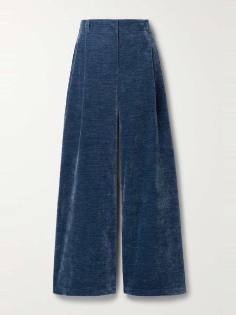 Proenza Schouler Pleated chenille wide-leg pants