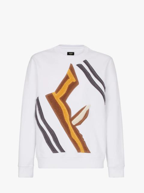 FENDI White jersey sweatshirt