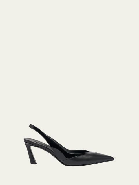 Givenchy Spiky Mixed Leather Slingback Pumps