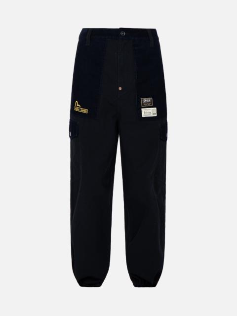 EVISU SEAGULL AND LOGO EMBROIDERY CARGO PANTS