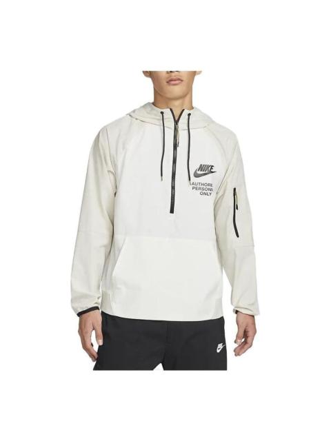 Nike Nike Sportswear 길쌈된 Unlined Anorak 재킷 '베이지' DN2640-012
