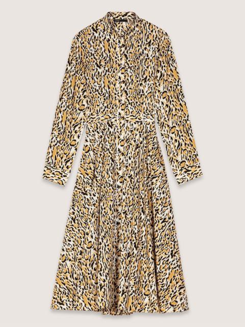 maje Leopard print midi dress