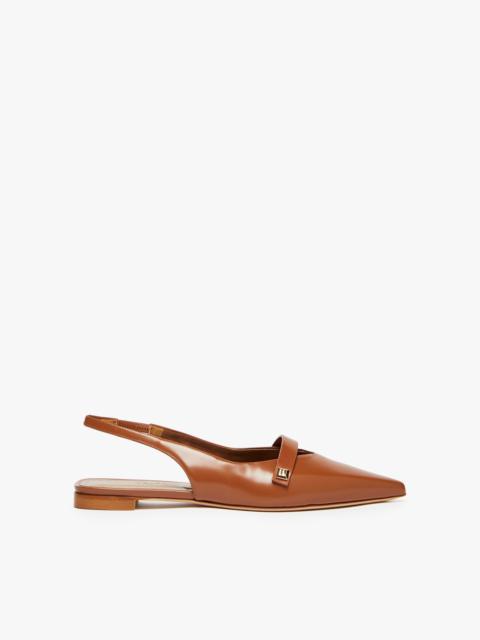 Max Mara MMSPRING Flat leather sandals