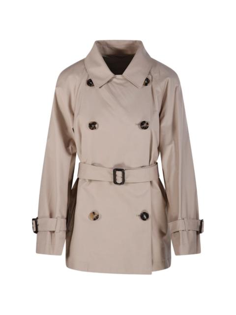 double-breasted belted coat