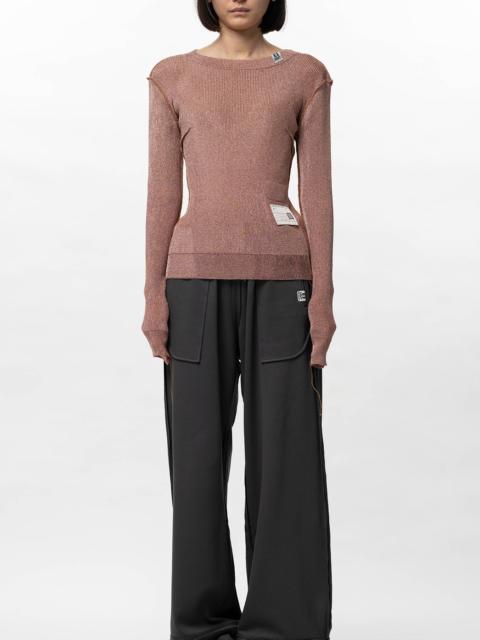Maison MIHARAYASUHIRO Inside-Out Glitter Knit Sweater