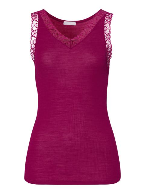 HANRO Woolen Lace Lace Trim Wool And Silk Tank Top