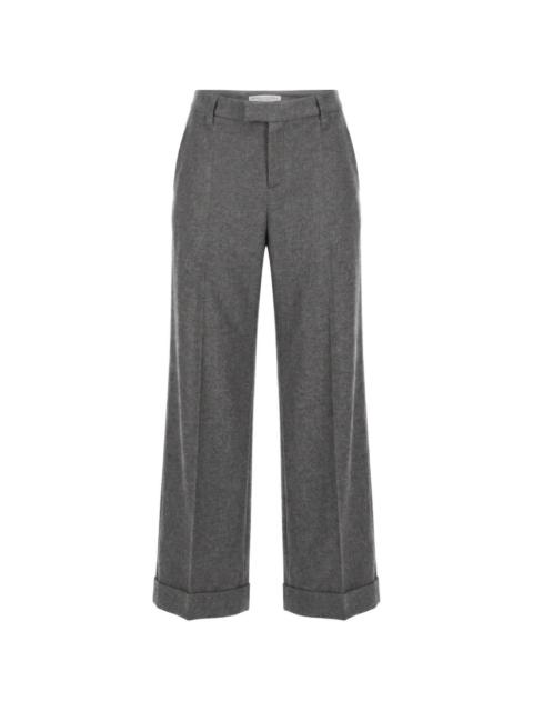 Brunello Cucinelli pressed-crease turn-up trousers