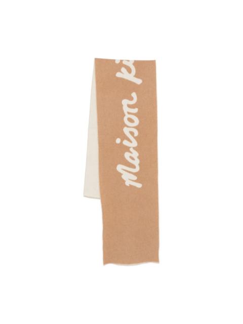 Maison Kitsuné logo-jacquard scarf