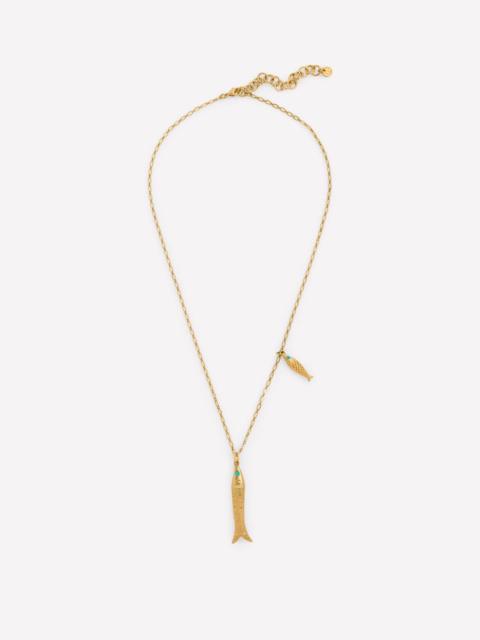 BODEN Long Charm Pendant Necklaces-Fish