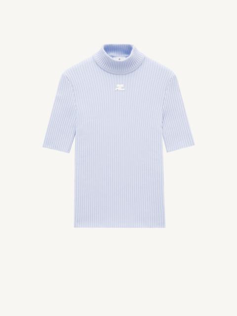 courrèges REEDITION KNIT TOP SHORT SLEEVES