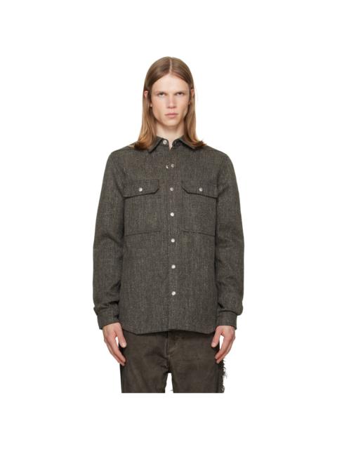 Rick Owens Gray Tower Overshirt