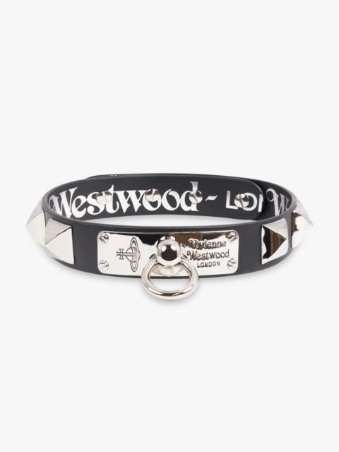 Vivienne Westwood POLLY STUD CHOKER | BLACK/SILVER