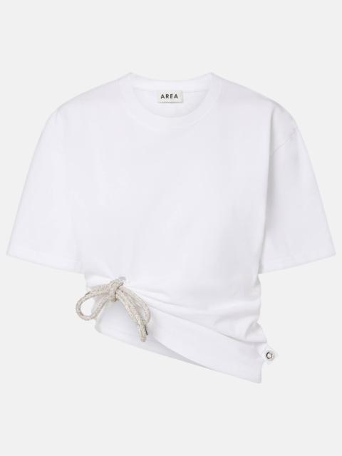 AREA Embellished cotton jersey T-shirt