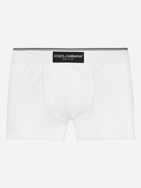 Dolce & Gabbana Two-way-stretch jersey boxers with patch